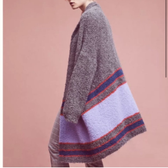 Anthropologie Harare Bonfire Cardigan Pockets Oversized Open Front Alpaca - Picture 2 of 10